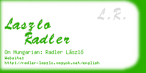 laszlo radler business card